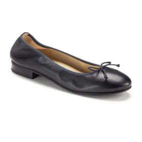 1850 - Navy Soft Leather Flats for Teen/Women by London Kids