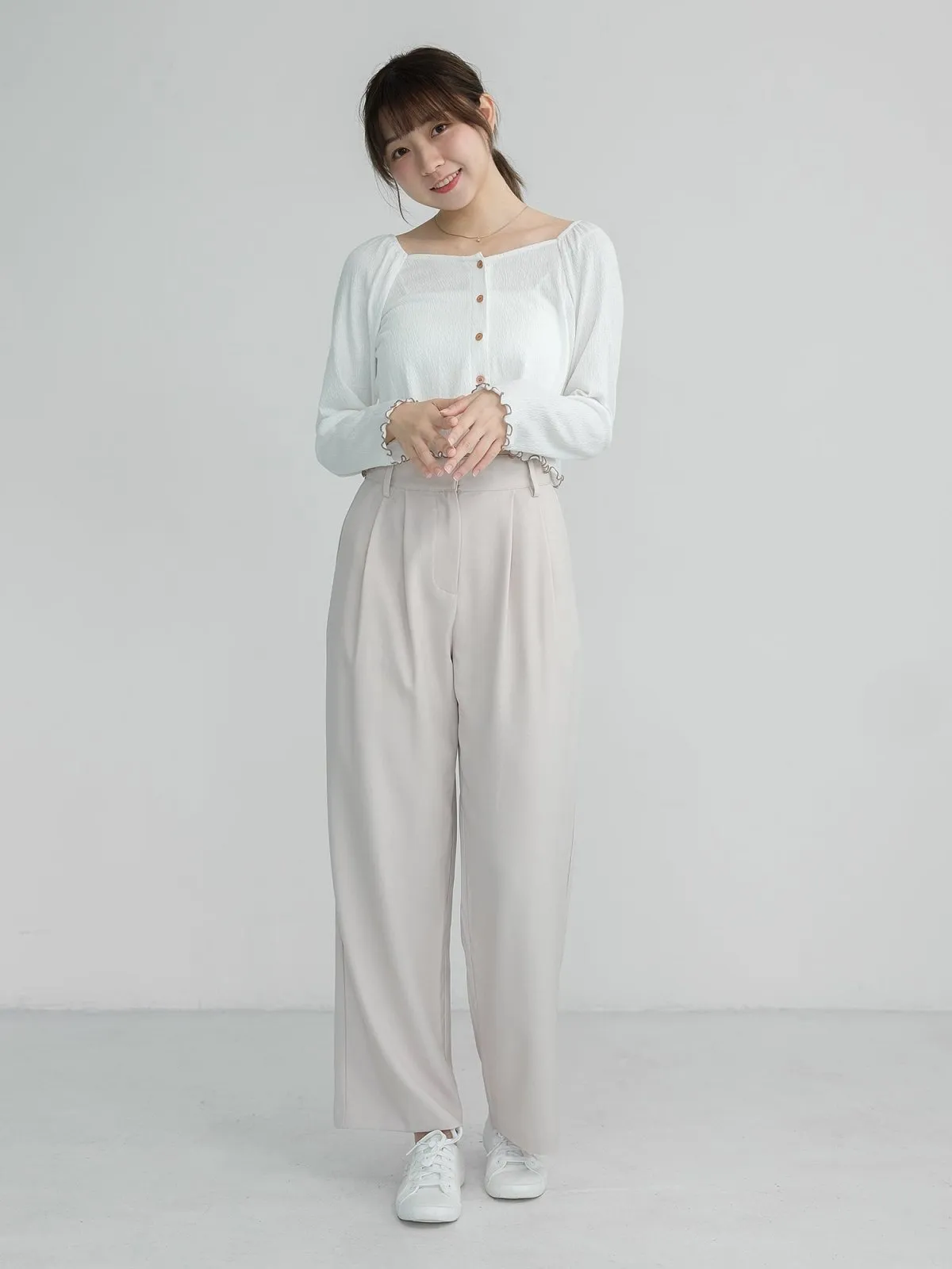 Artemis Belted Wide Leg Trousers (Long/ Short ver.)