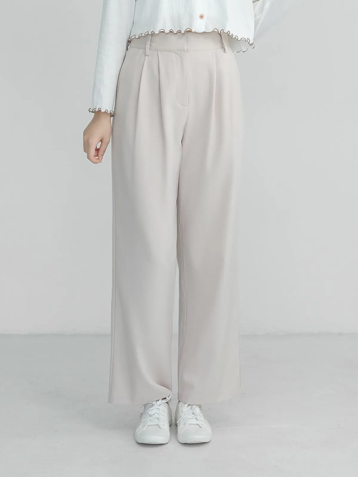 Artemis Belted Wide Leg Trousers (Long/ Short ver.)