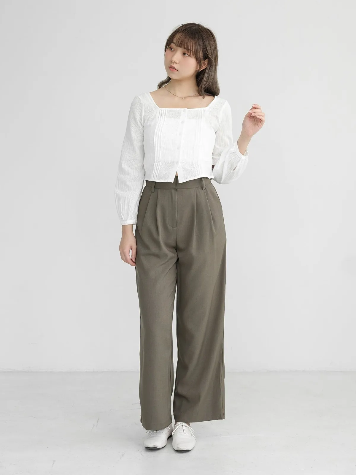 Artemis Belted Wide Leg Trousers (Long/ Short ver.)