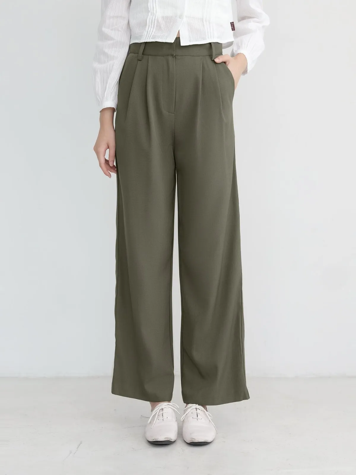 Artemis Belted Wide Leg Trousers (Long/ Short ver.)