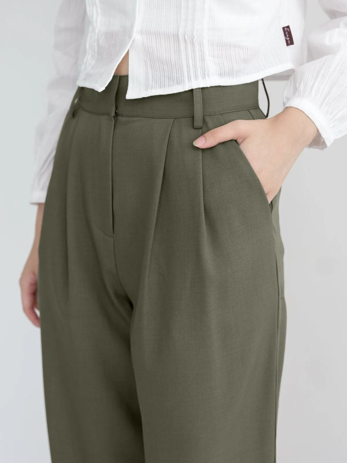 Artemis Belted Wide Leg Trousers (Long/ Short ver.)