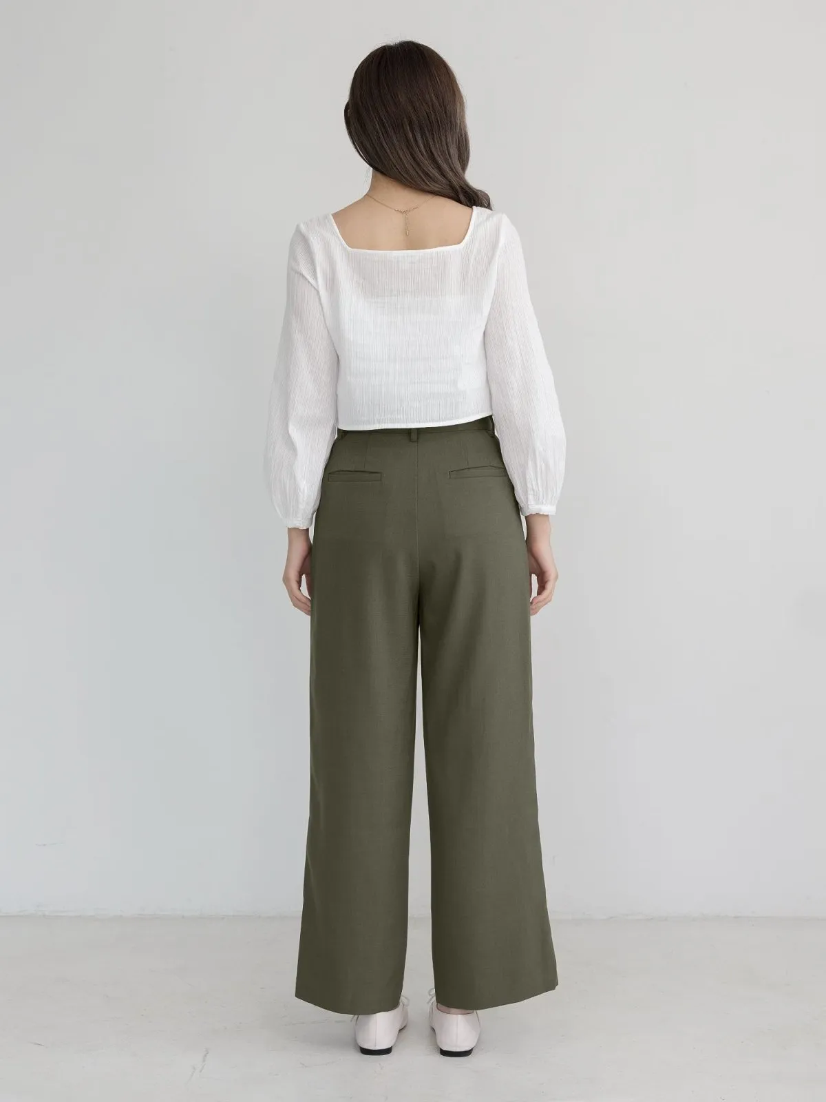 Artemis Belted Wide Leg Trousers (Long/ Short ver.)