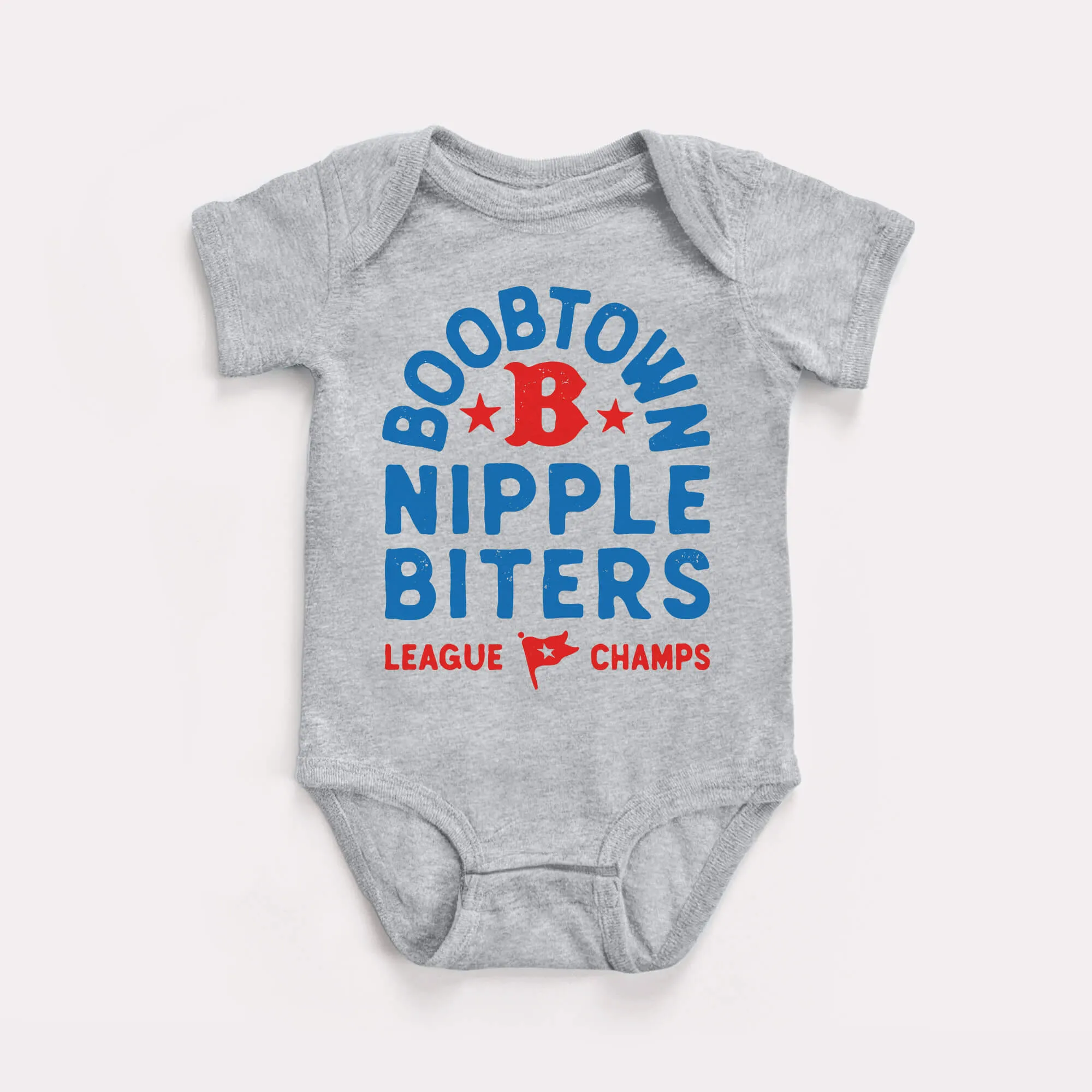 Boobtown Nipple Biters Baby Bodysuit