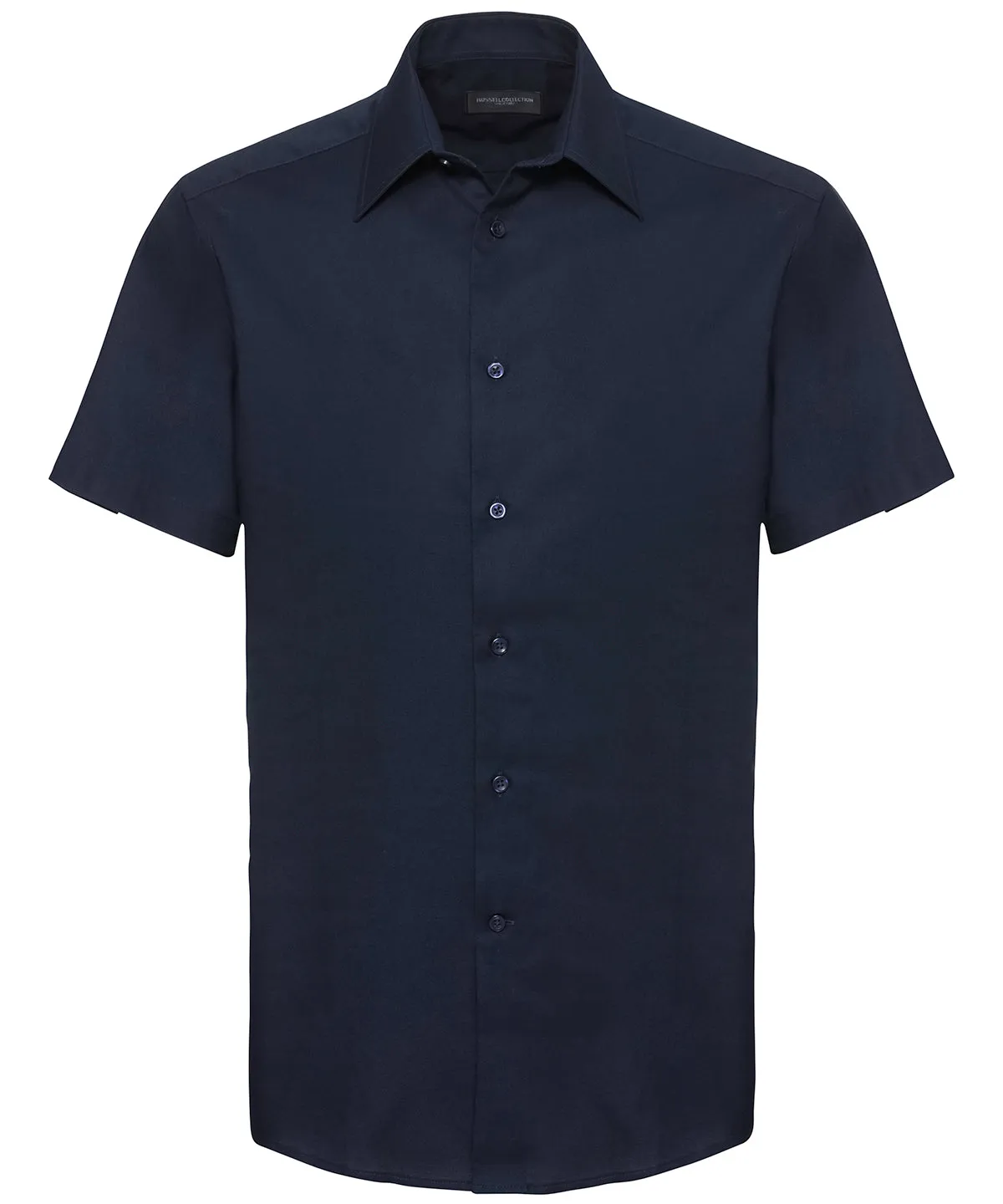 Bright Navy - Short sleeve easycare tailored Oxford shirt