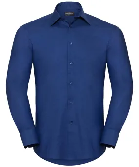 Bright Royal - Long sleeve easycare tailored Oxford shirt