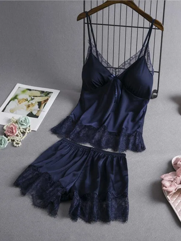 Chic Lace Camisole and Shorts Set for Women