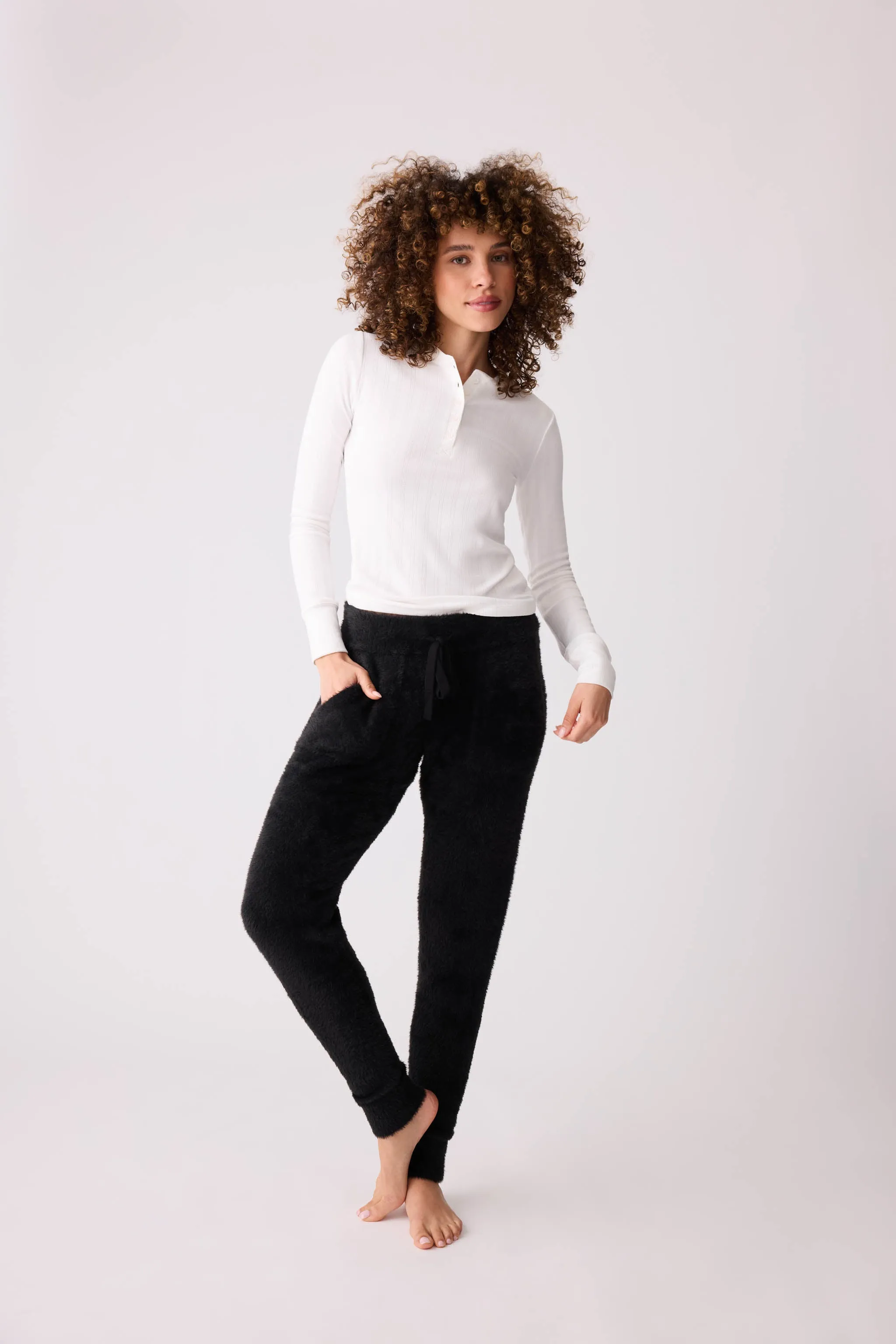 Cozy & Chic Feather Knit Banded Pant