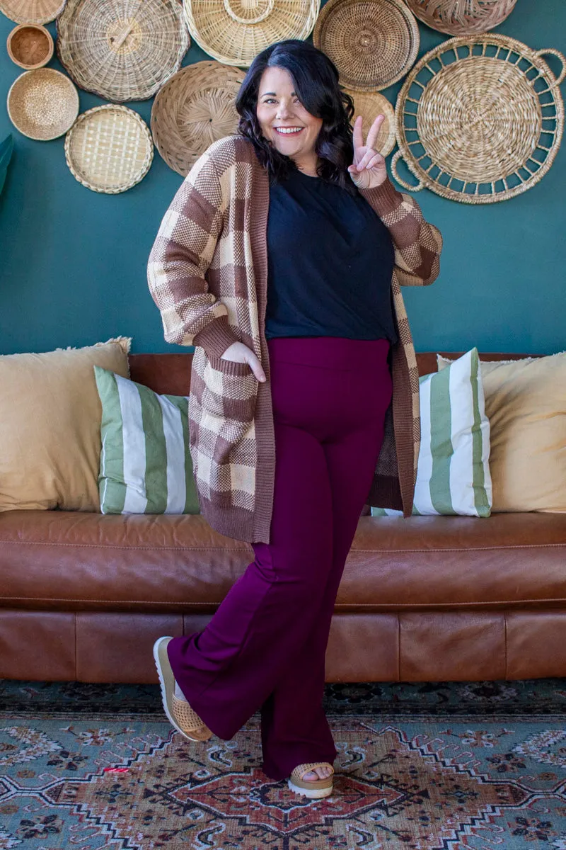 Curvy Comfy Work Pant, Wine