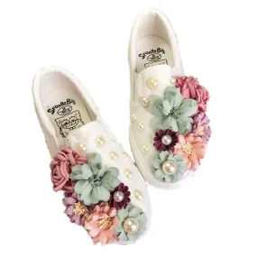 Designer Hand-made Embroidery Sweet Beauty Comfortable Flats Brand Sneakers