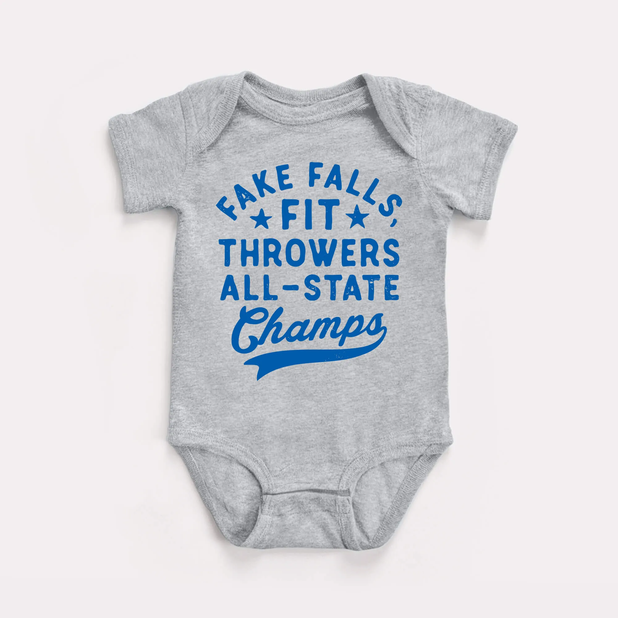 Fake Falls Fit Throwers Baby Bodysuit