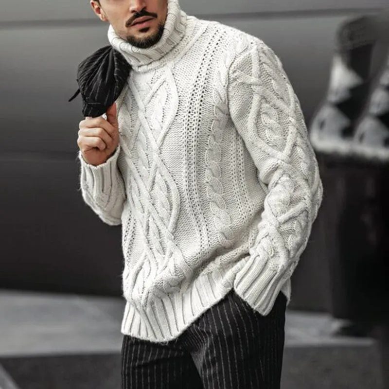 Fashionable And Comfortable Solid Color Turtleneck Sweater