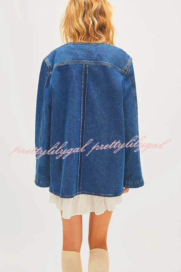 Fashionable Retro Casual Loose Denim Jacket