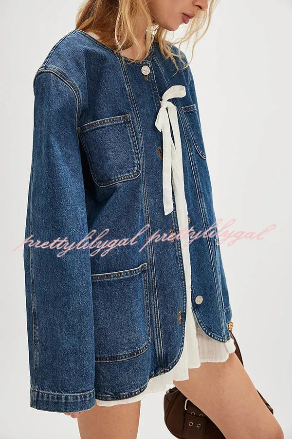 Fashionable Retro Casual Loose Denim Jacket