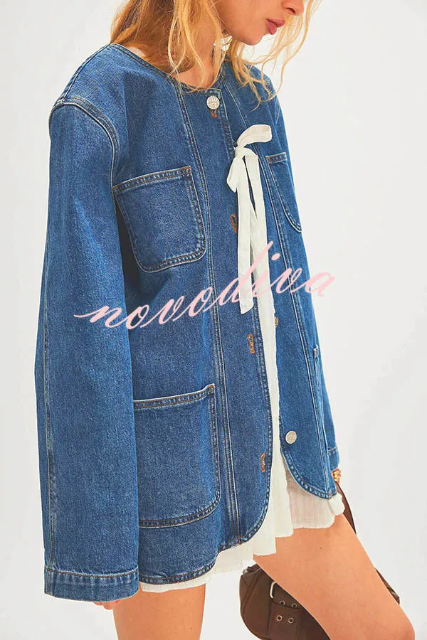 Fashionable Retro Casual Loose Denim Jacket