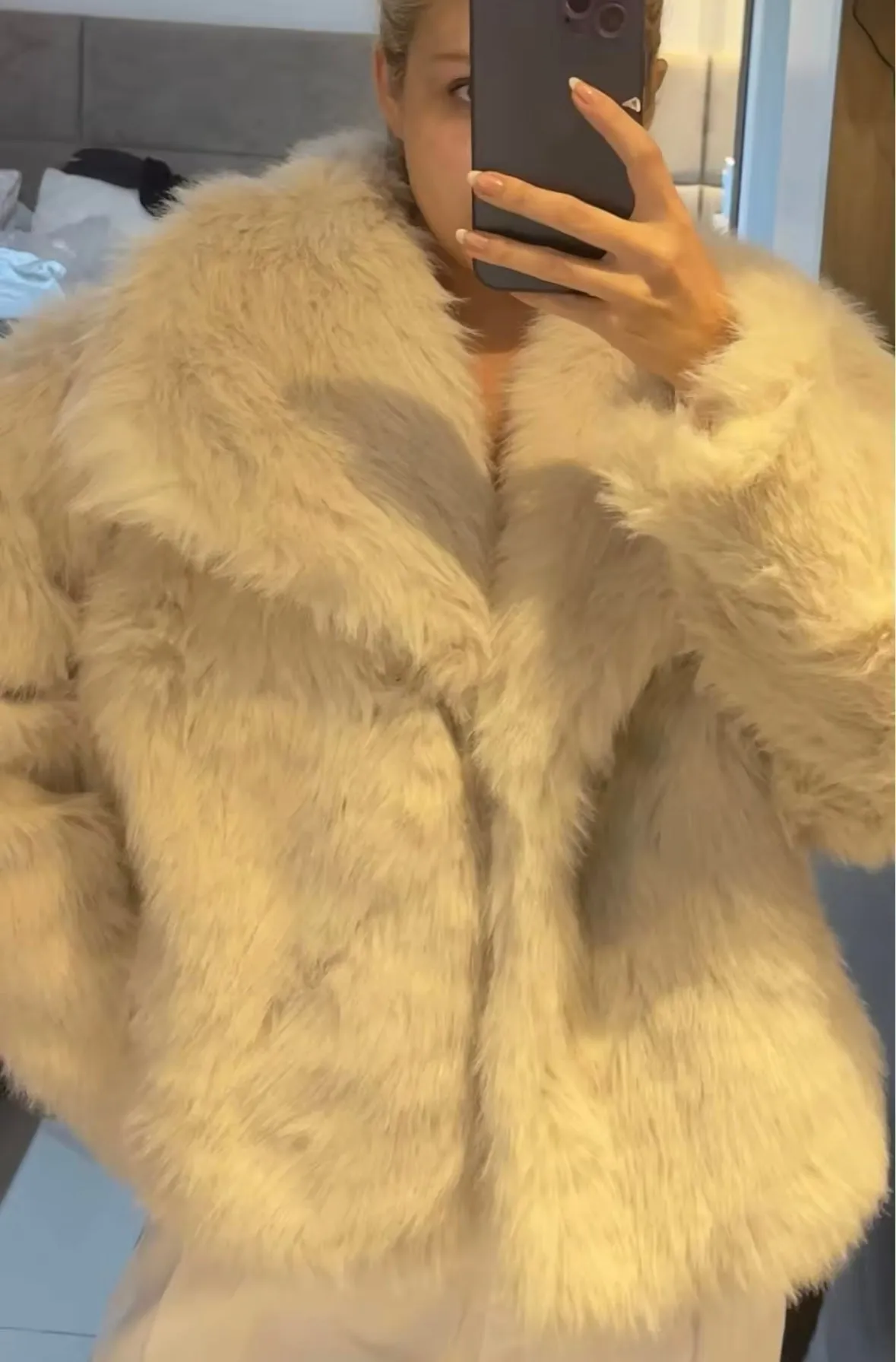 Faux fur jacket