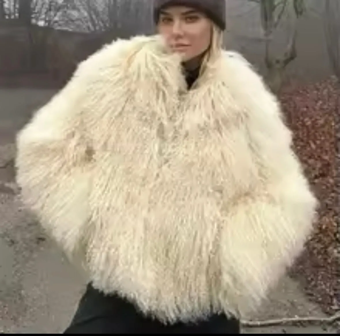 Fully faux fur jacket