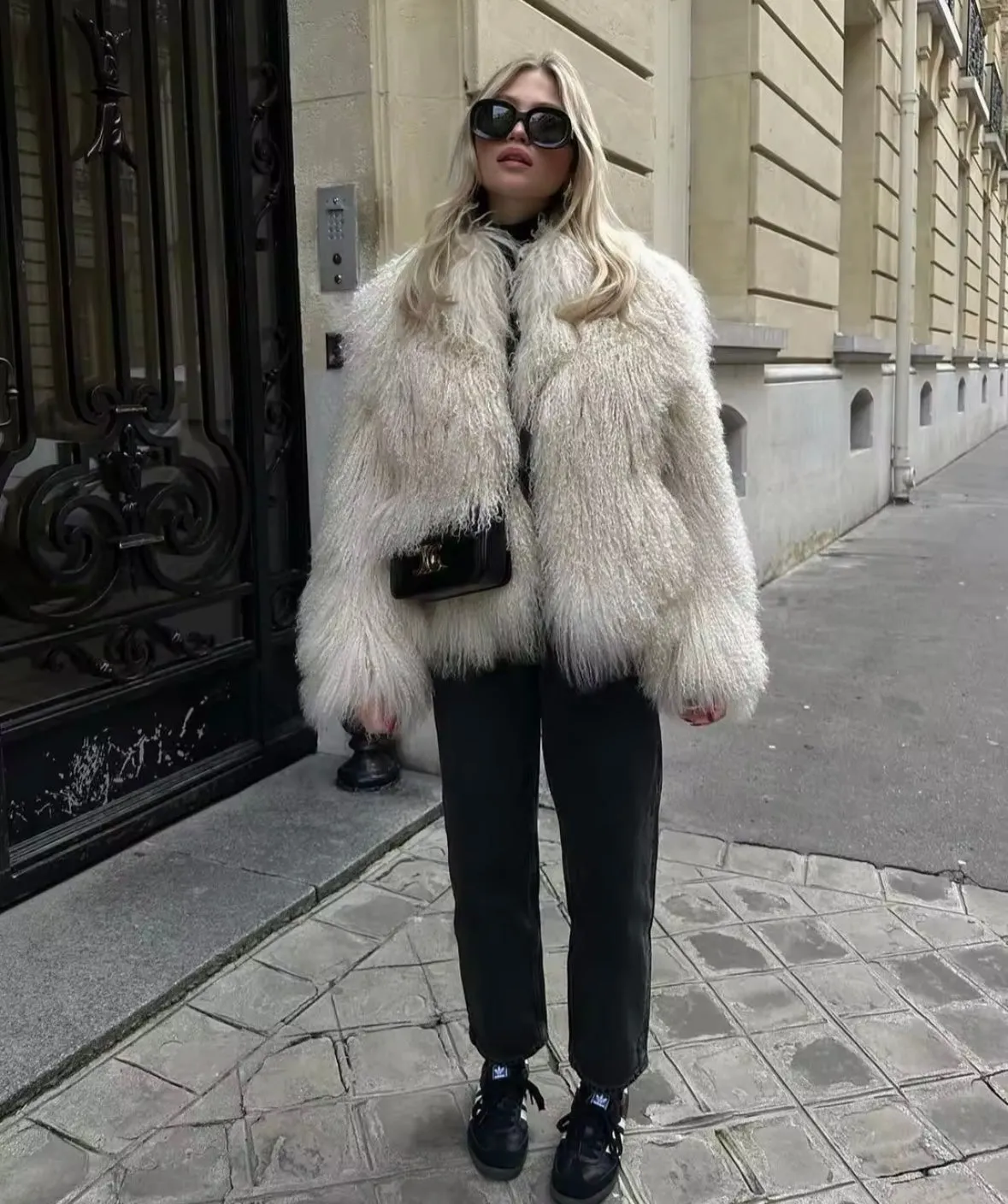 Fully faux fur jacket