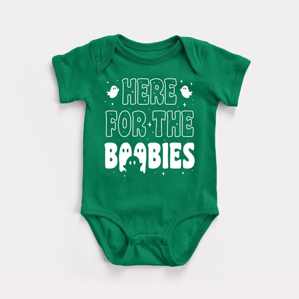 Here For The Boobies - Baby Bodysuit