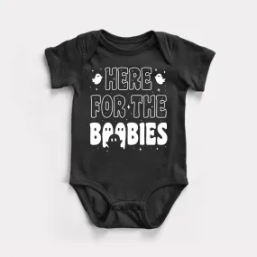 Here For The Boobies - Baby Bodysuit