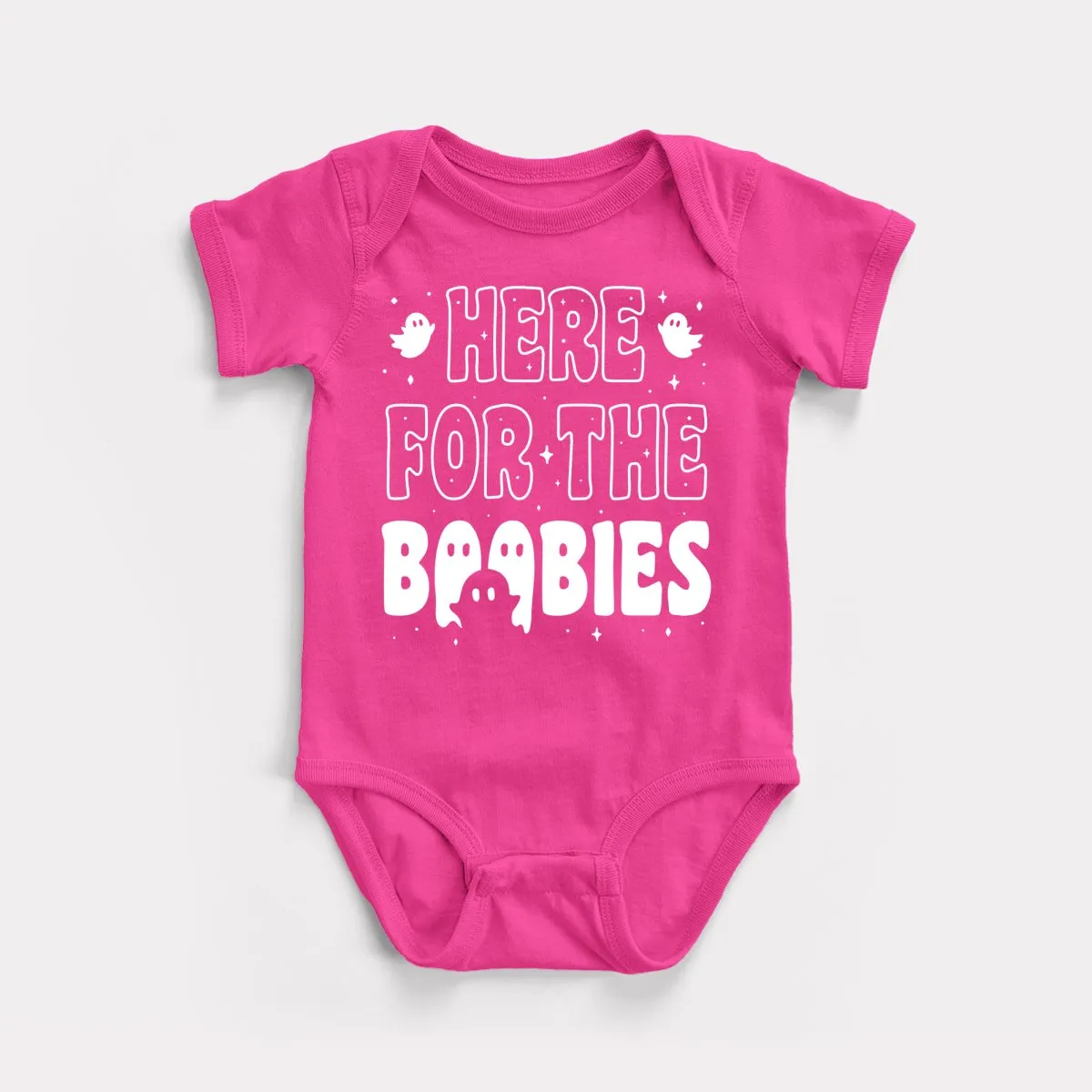 Here For The Boobies - Baby Bodysuit