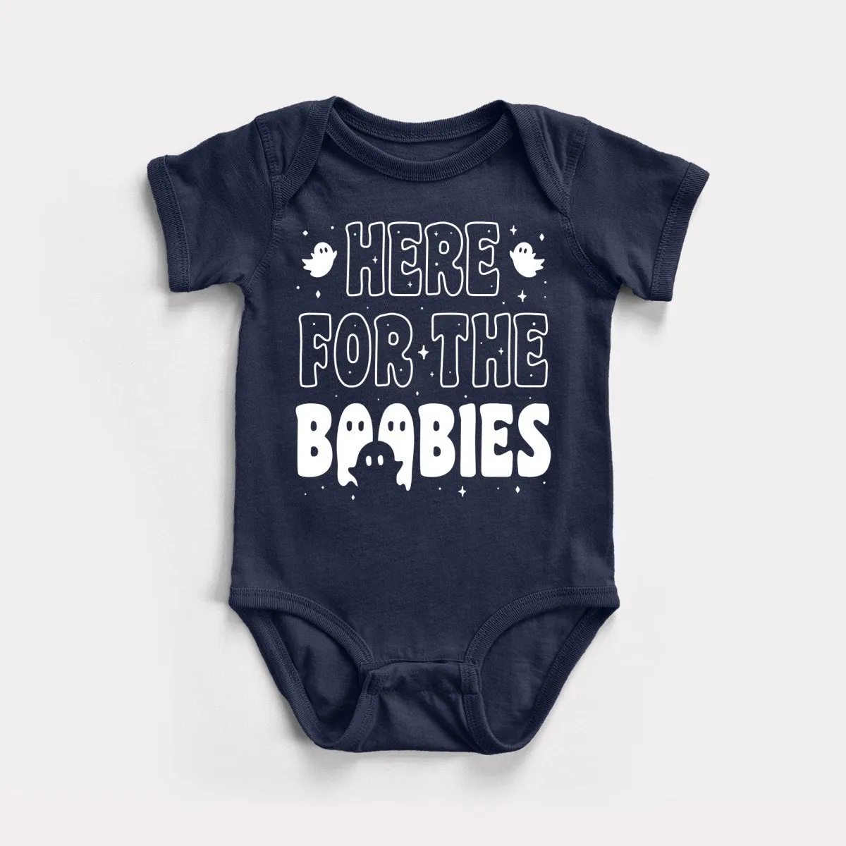 Here For The Boobies - Baby Bodysuit