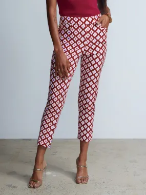 High Rise Printed Tapered Pants