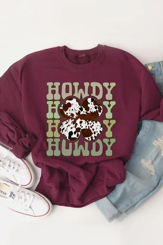 Howdy Western Graphic Fleece Sweatshirts