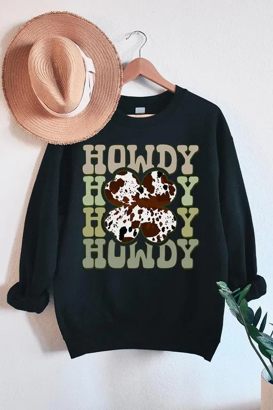 Howdy Western Graphic Fleece Sweatshirts