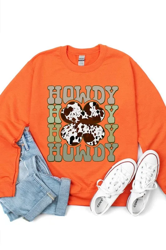 Howdy Western Graphic Fleece Sweatshirts