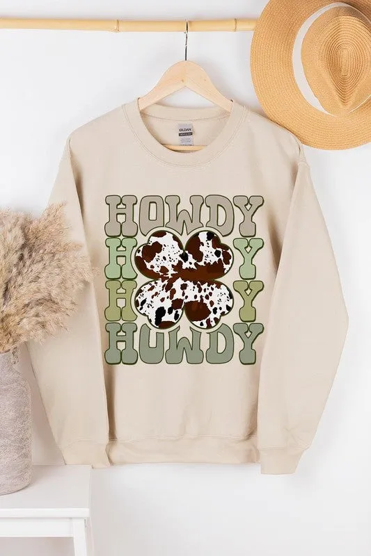 Howdy Western Graphic Fleece Sweatshirts