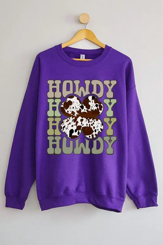 Howdy Western Graphic Fleece Sweatshirts