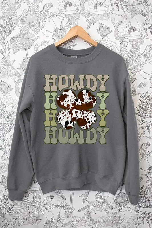 Howdy Western Graphic Fleece Sweatshirts