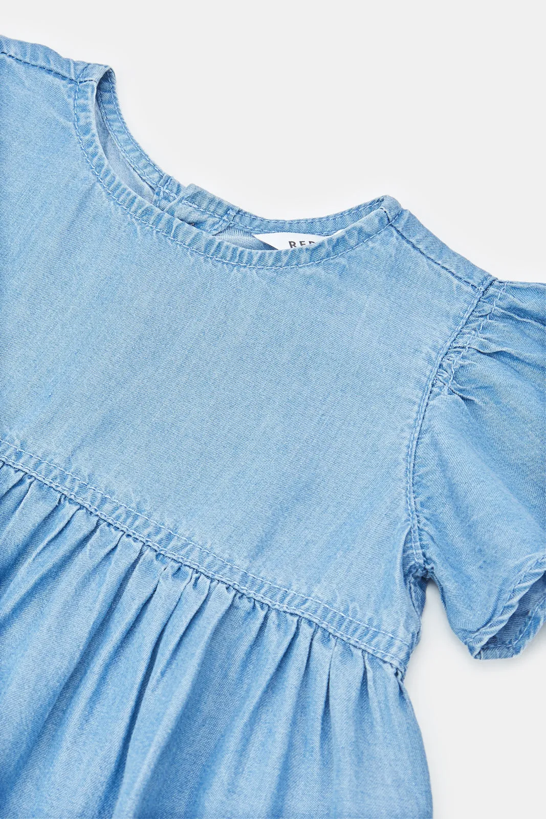 Infant Girls Blue Denim Blouse