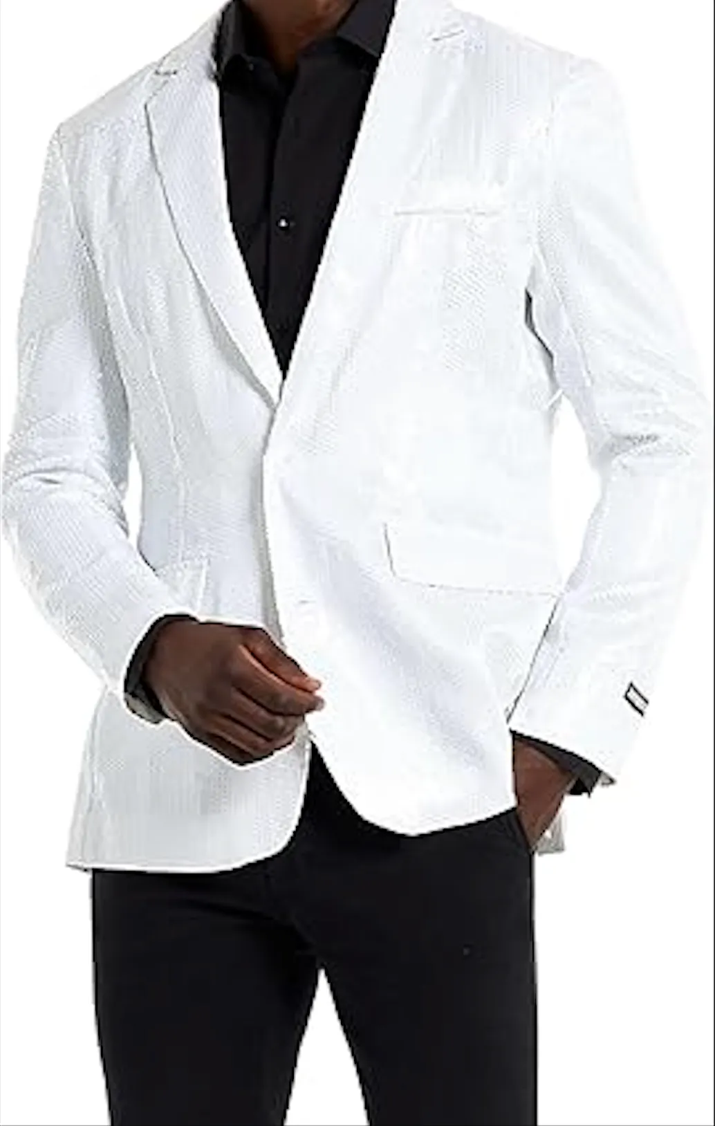 Men's Sequin NYE Silver Blazer Jackets