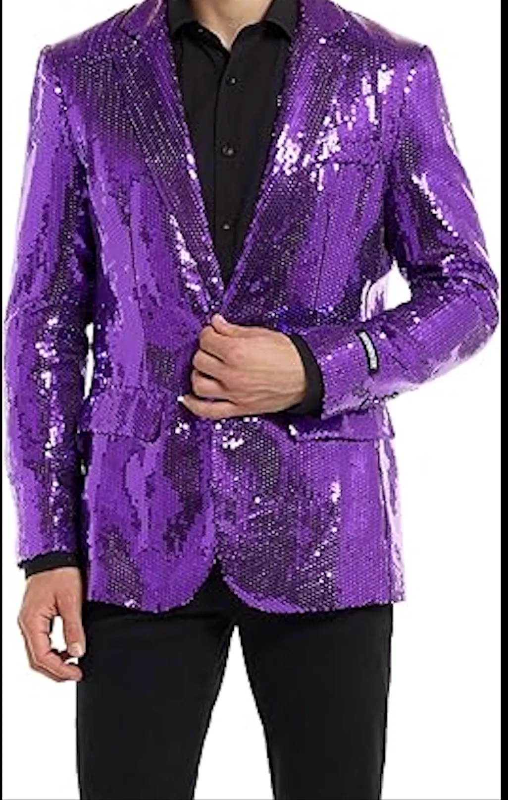 Men's Sequin NYE Silver Blazer Jackets