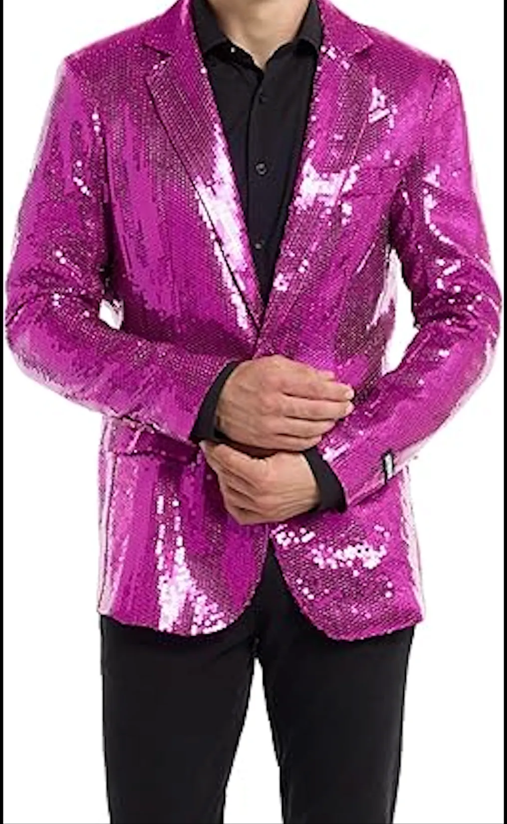 Men's Sequin NYE Silver Blazer Jackets