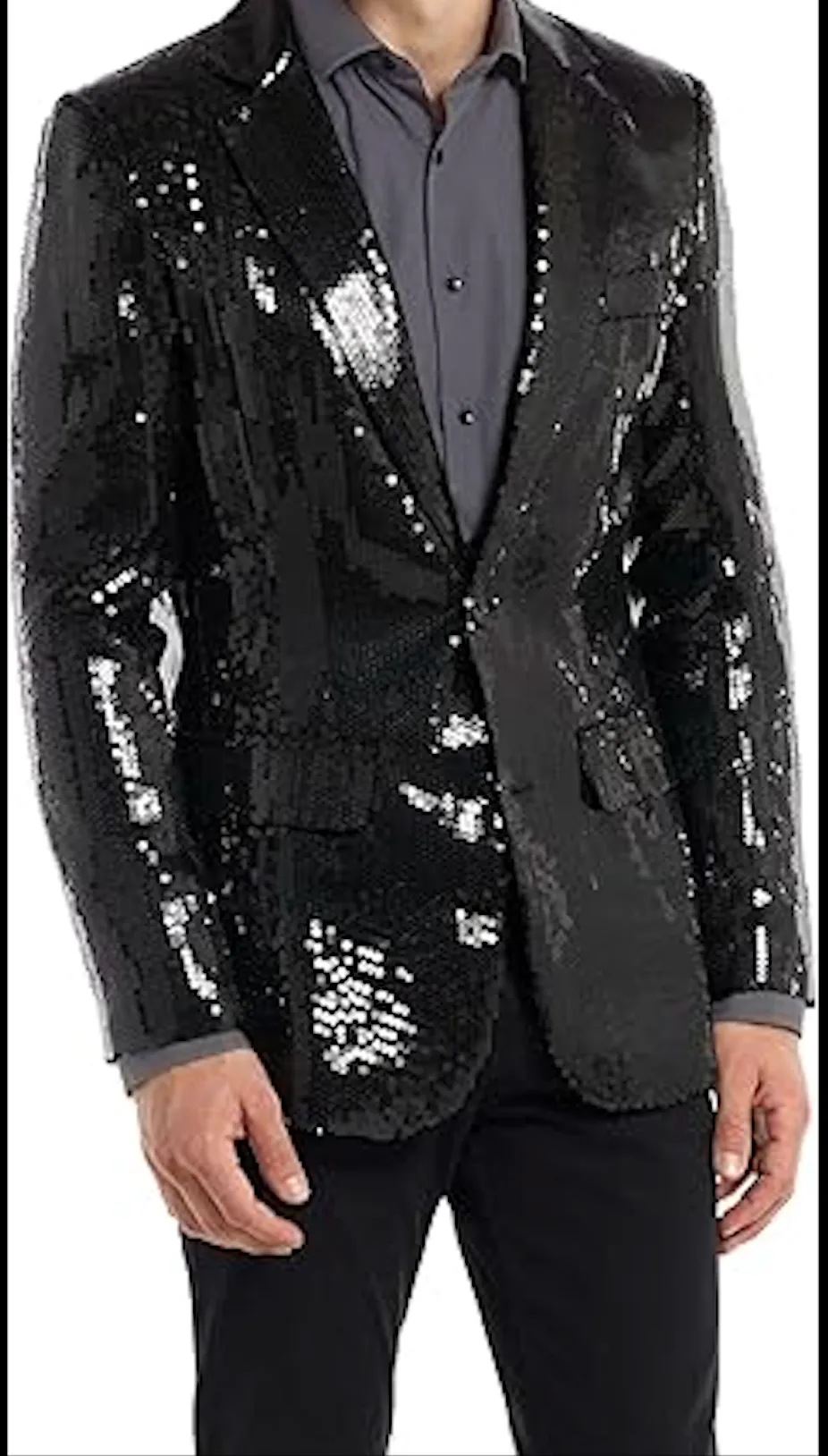 Men's Sequin NYE Silver Blazer Jackets