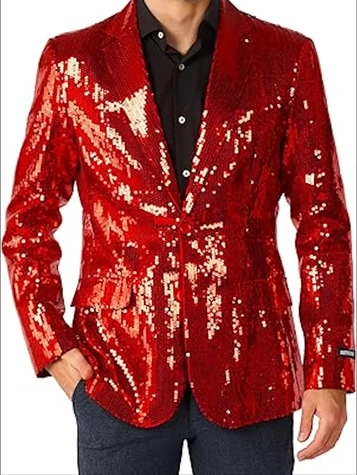 Men's Sequin NYE Silver Blazer Jackets