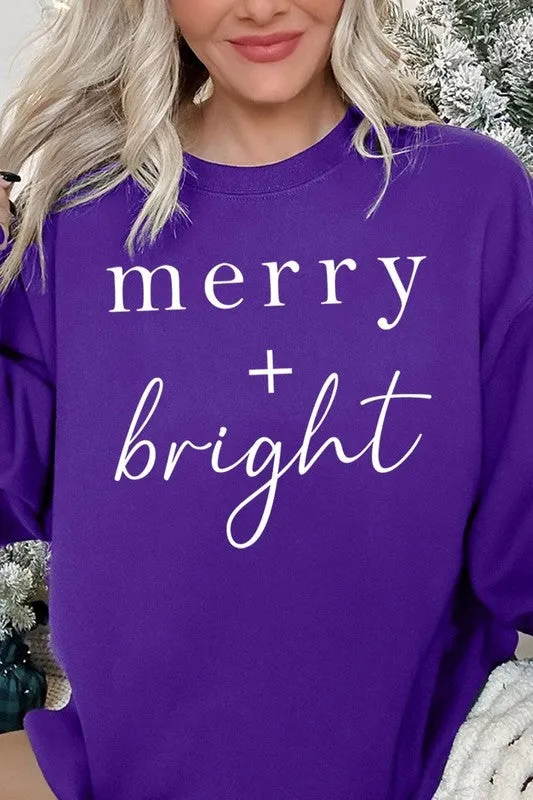 Merry Bright Graphic Fleece Sweatshirts