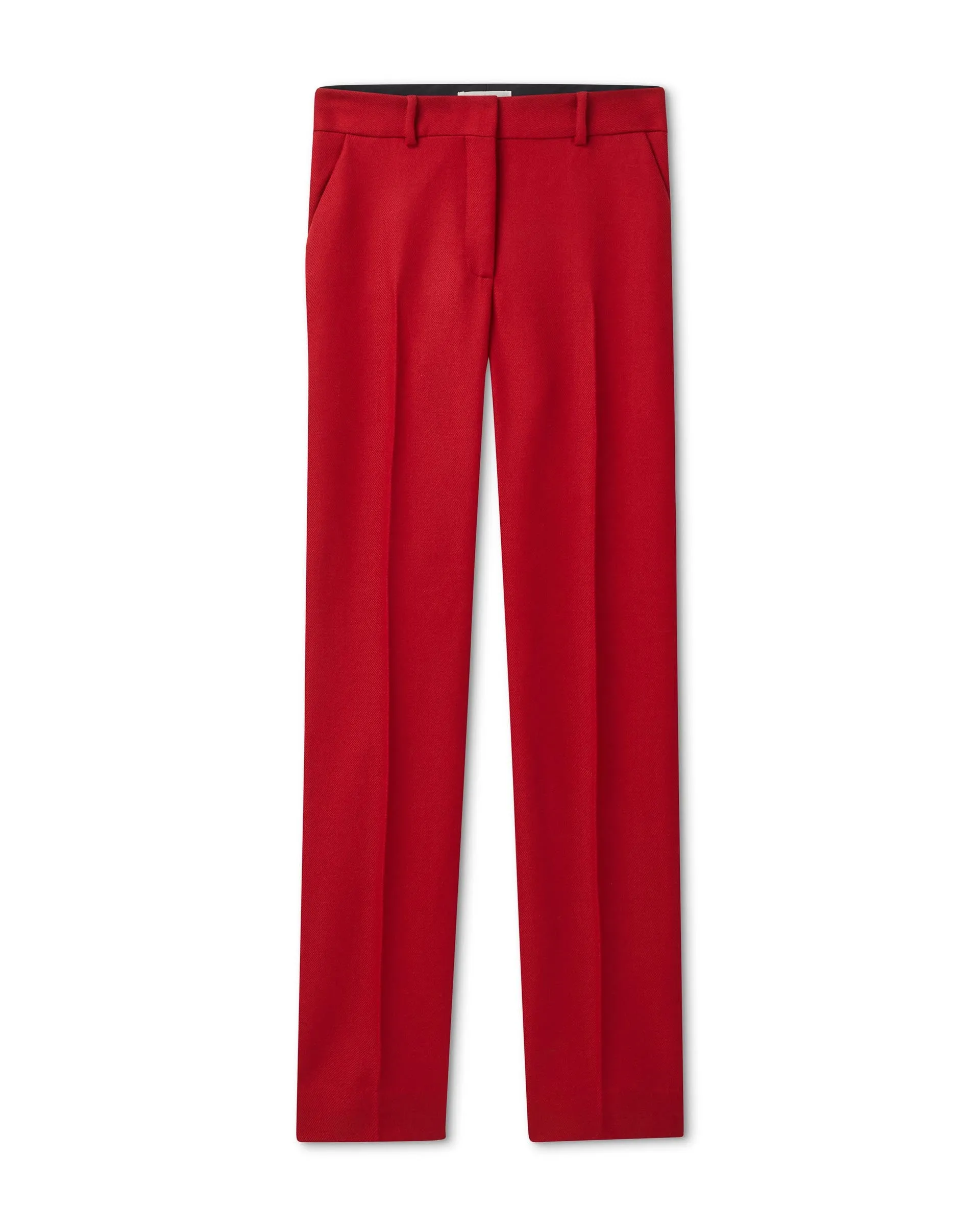 Mick Trousers in Wool Twill, Deep Red