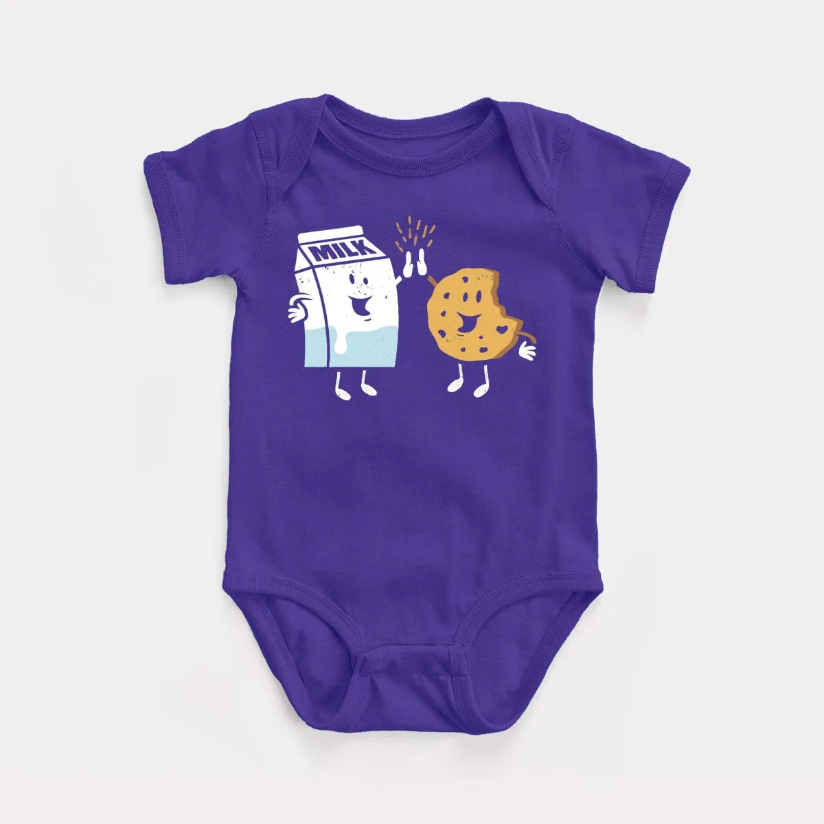 Milk And Cookies High Five Baby Bodysuit