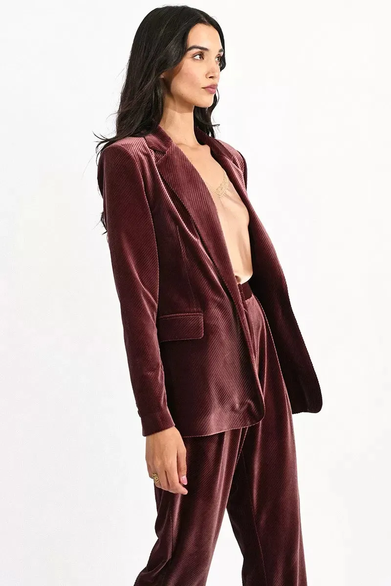 Molly Bracken Pink/Purple Fluid Velvet Blazer