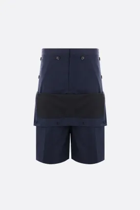 Oversized Tailored Cotton Shorts