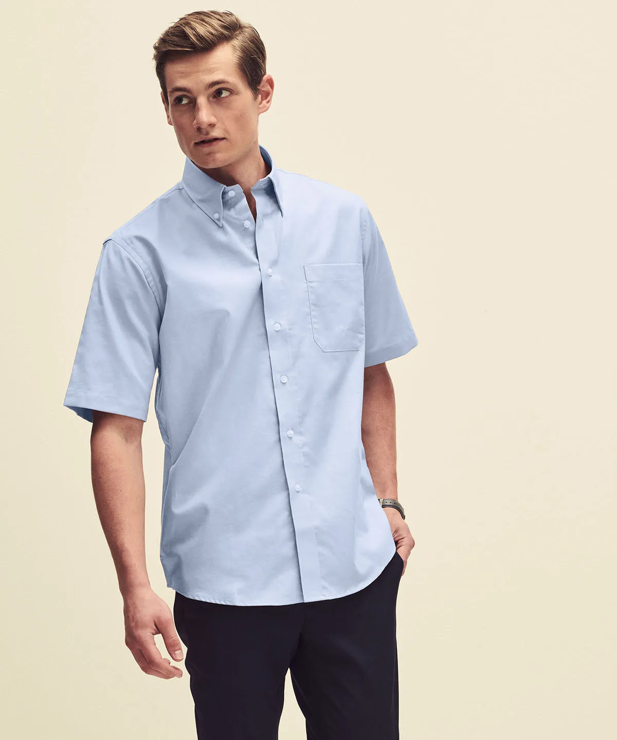 Oxford Grey - Oxford short sleeve shirt