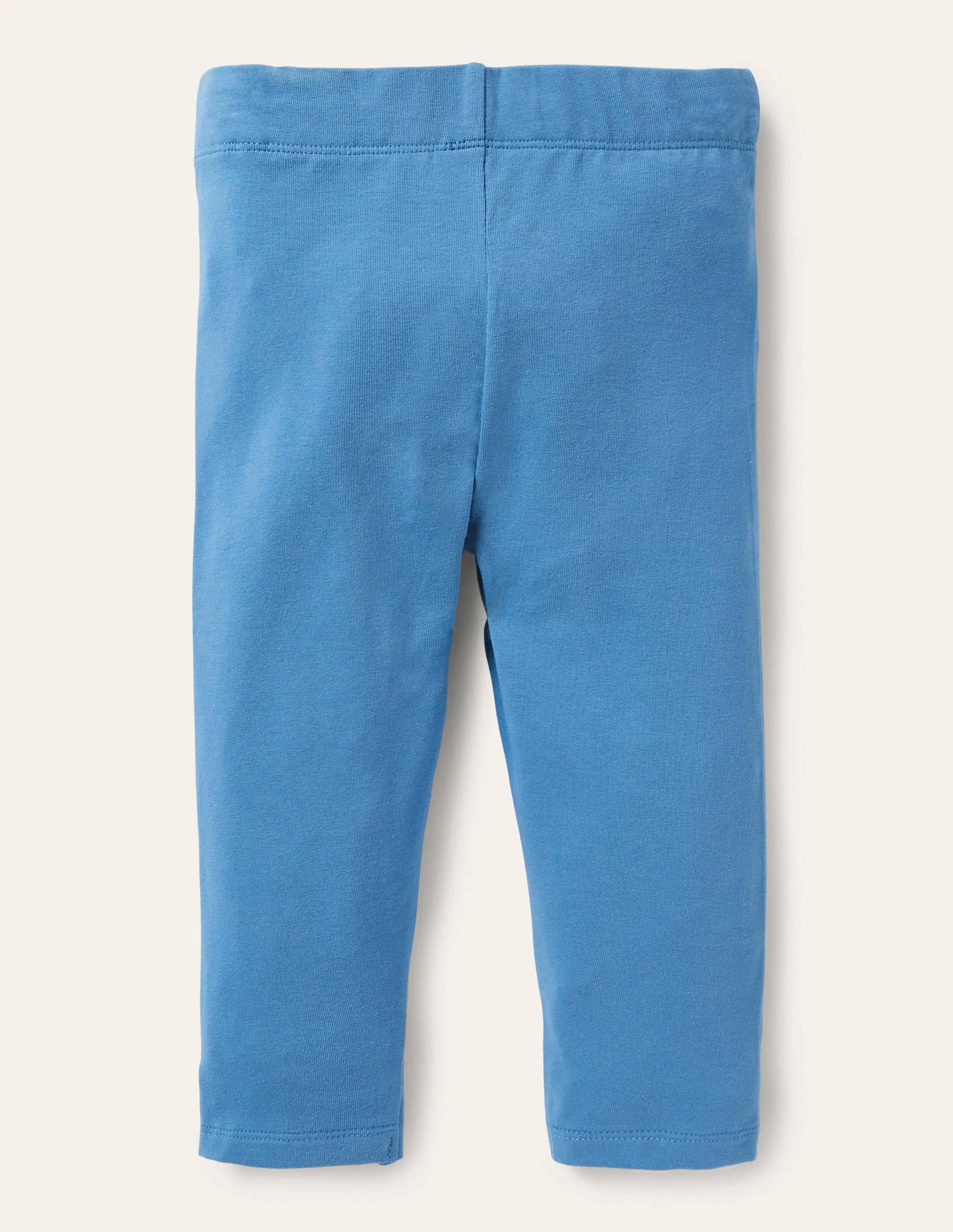 Plain Cropped Leggings-Bright Marina Blue