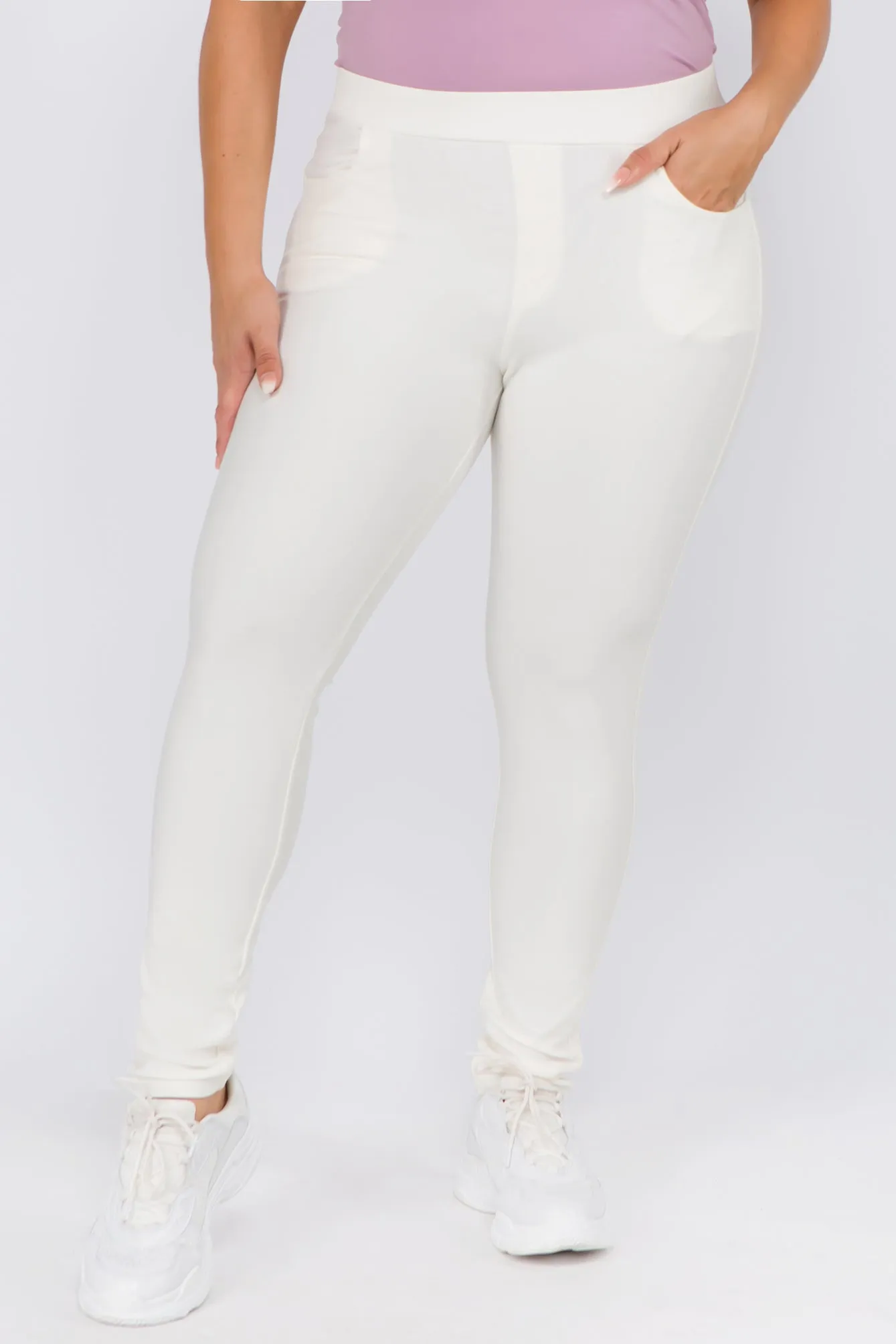 Plus Size Forever Chic Ponte Pants