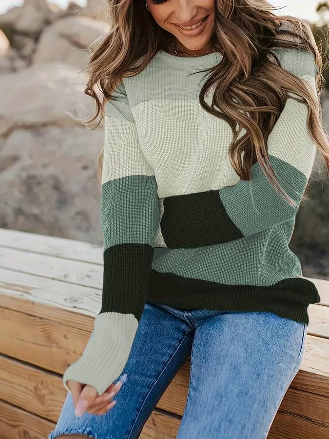 Riza - Chic and Comfortable Stripe Sweater for Women