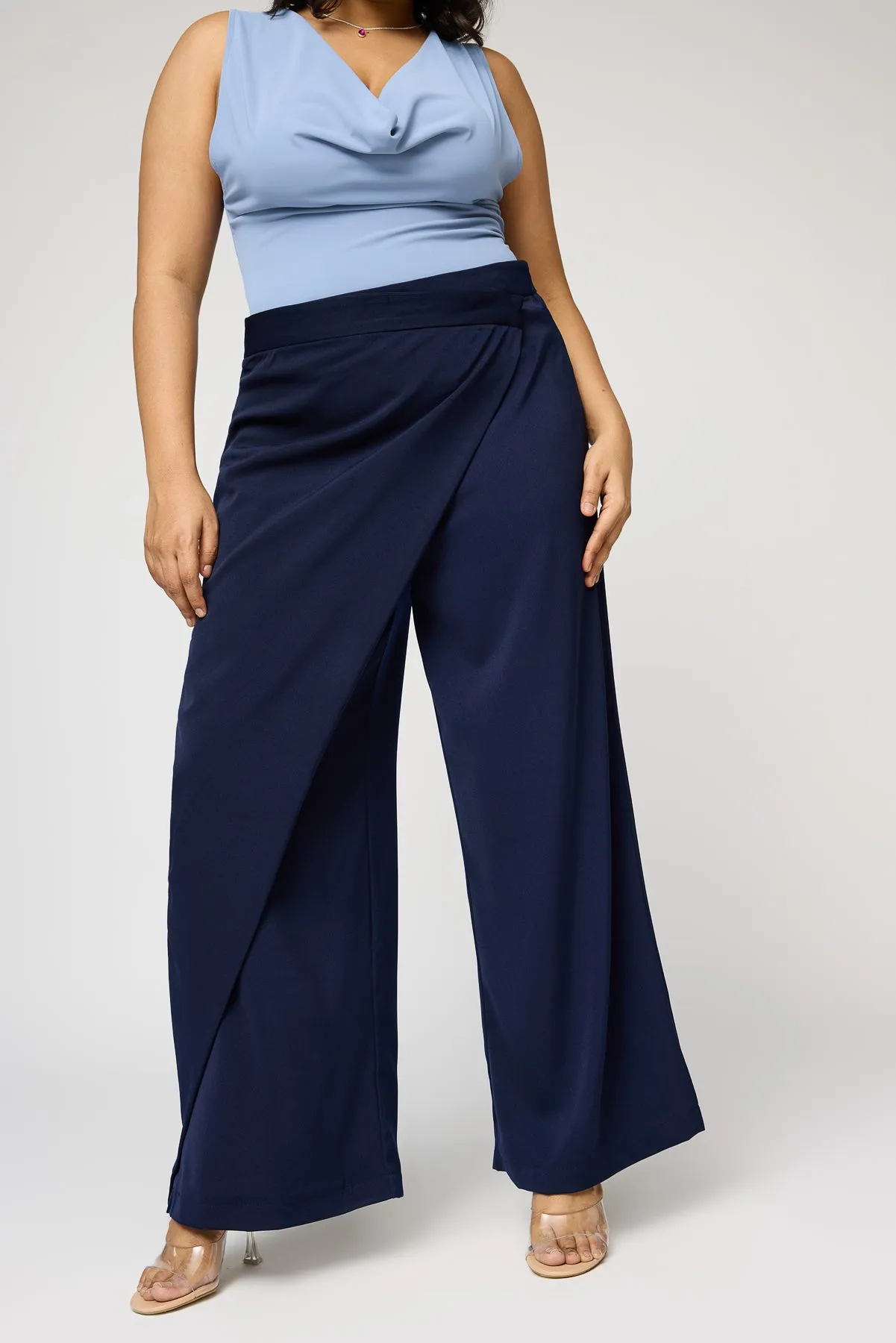 Royal Navy Curve Pareo Korean Pants