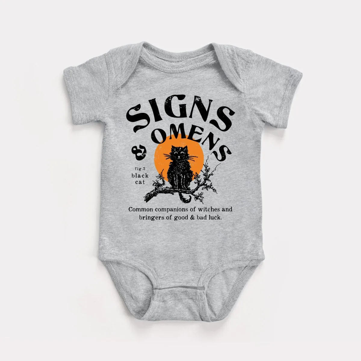 Signs And Omens Black Cat Baby Bodysuit